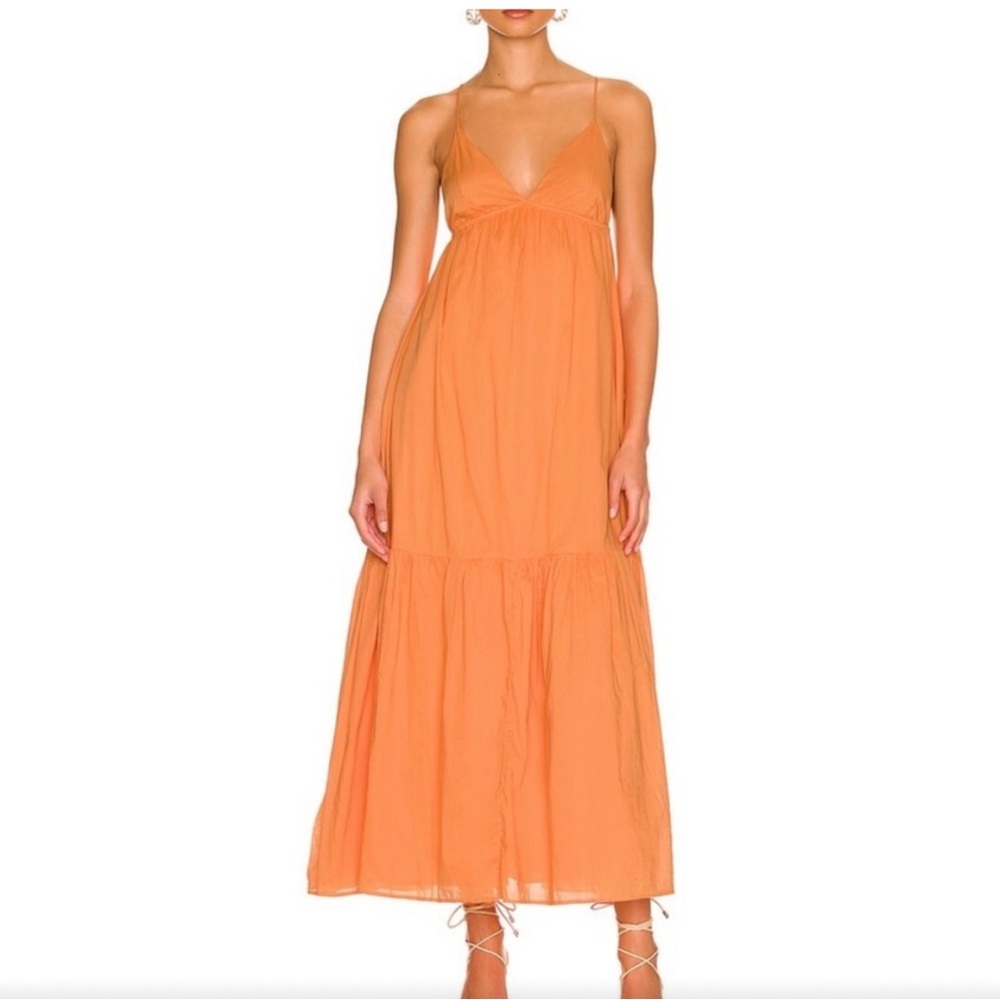 Orange Ruffled Sundress - Picture 3 of 4